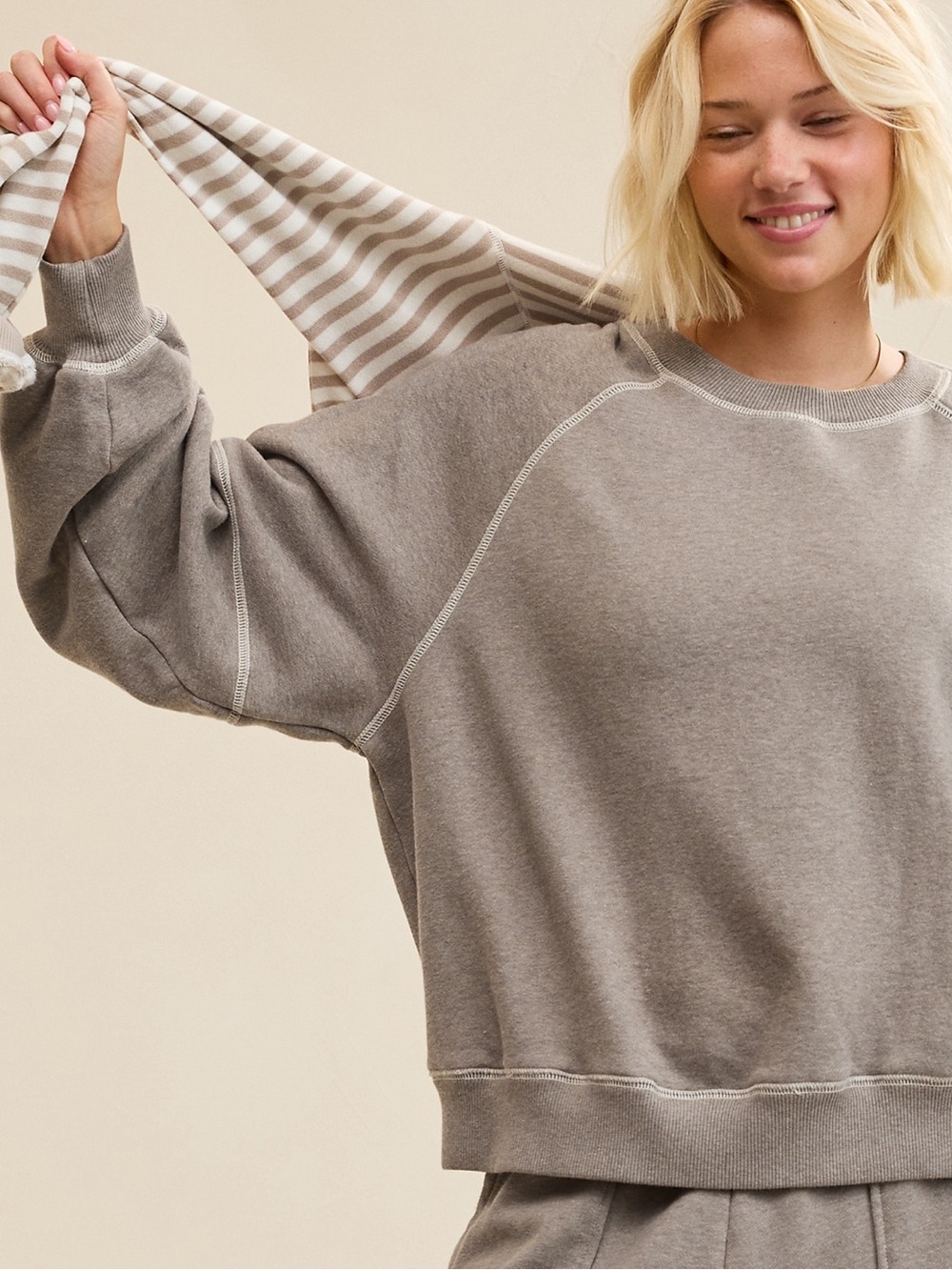 Aerie Go-To Classic Length Crew Sweatshirt
